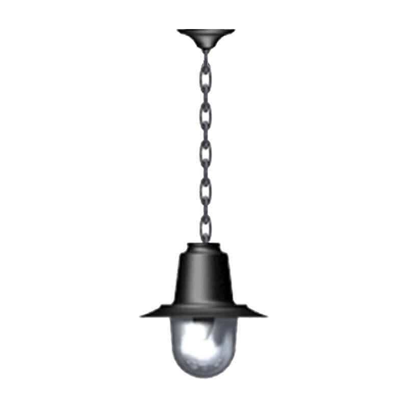 Classic railway style hanging light 0.21m in height with chain.