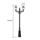 Victorian style large double headed lamp post 3.3m (H032)