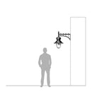 Large classical railway style wall light in cast iron and steel 0.8m in height.