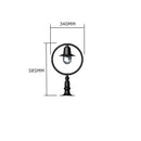 Classic railway style pier light in cast iron and steel 0.59m in height for flat piers.