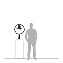 Classic railway style pier light in cast iron and steel 0.81m in height.