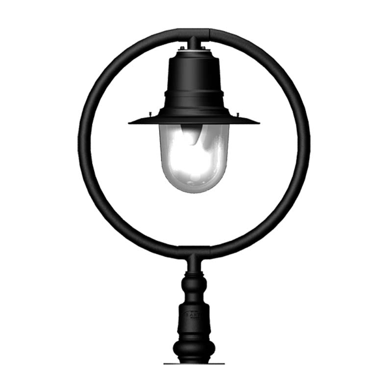 Classic railway style pier light in cast iron and steel 0.81m in height.