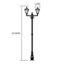Victorian style medium double headed lamp post 2.47m (H036)