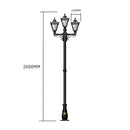 Victorian style medium triple headed lamp post 2.6m (H037)