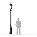 Georgian style lamp post in cast iron and steel 3.5m in height.