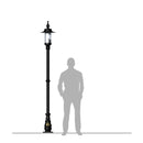 Georgian style lamp post in cast iron and steel 2.55m in height.