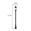 Georgian style lamp post in cast iron and steel 2.21m in height.