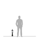 Georgian style pedestal light in cast iron and steel 0.62m in height.