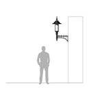 Large Georgian style wall light in cast iron and steel 1.27m in height.