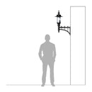 Georgian style wall light in cast iron and steel 0.94m in height.