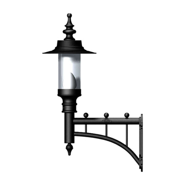 Georgian style wall light in cast iron and steel 0.94m in height.