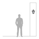 Victorian traditional cast iron bulkhead light 0.37m in height.