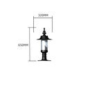 Georgian style pier light in cast iron and steel 0.65m in height for flat piers.