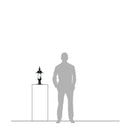 Georgian style pier light in cast iron and steel 0.45m in height for flat piers.