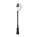 Vintage tear drop lamp post in cast iron and steel 3.7m in height.