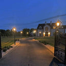 Vintage tear drop lamp post in cast iron and steel 2.5m in height.