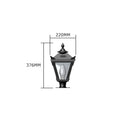 Victorian traditional cast iron pier light 0.38m in height for narrow pier caps.