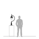 Vintage tear drop pier light in cast iron and steel 0.98m in height for flat piers.