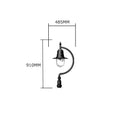 Vintage tear drop pier light in cast iron and steel 0.91m in height.