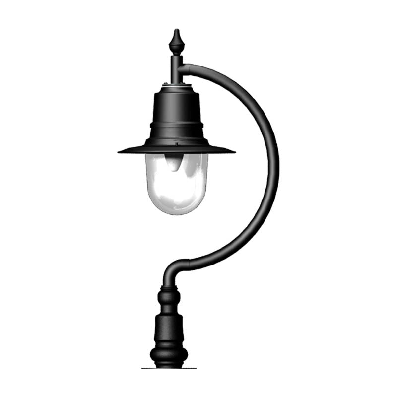Vintage tear drop pier light in cast iron and steel 0.91m in height.