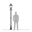 Victorian traditional cast iron lamp post 2.6m in height.