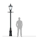 Victorian traditional cast iron lamp post 3m in height.