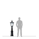 Victorian traditional cast iron pedestal light 1.54m in height.