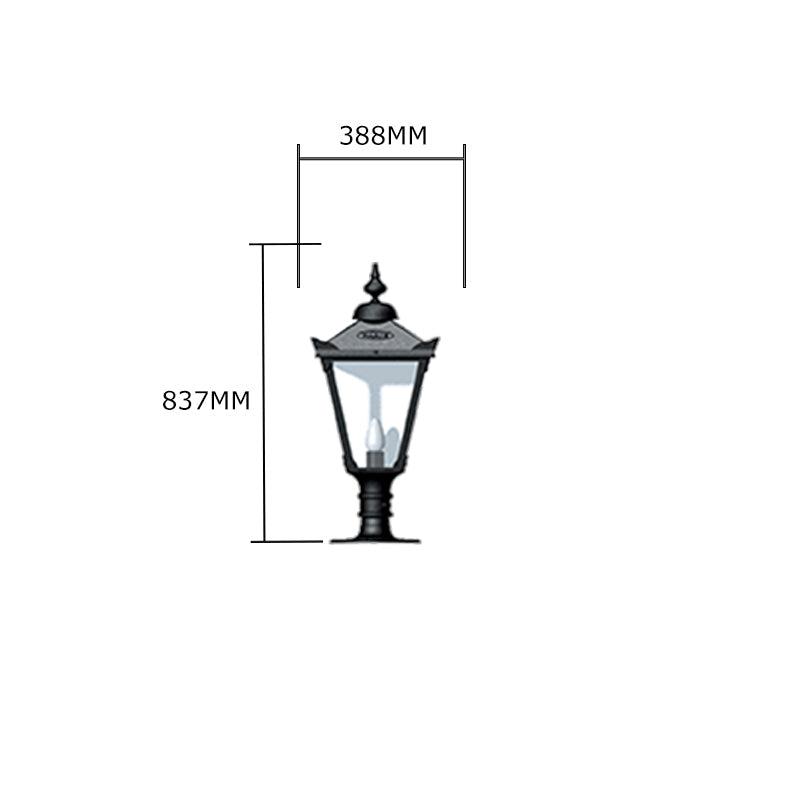 Victorian traditional cast iron pier light 0.83m in height for flat pier caps.