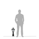 Victorian traditional cast iron pedestal light 0.6m in height.