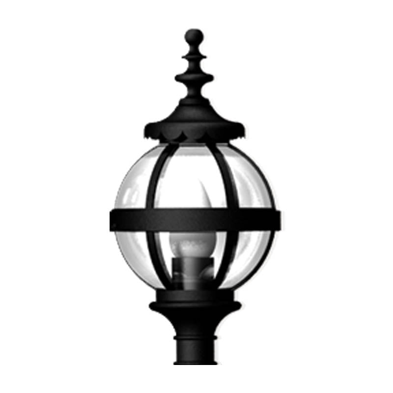 Victorian globe lantern in cast iron - 44mm inside diameter (LN203)