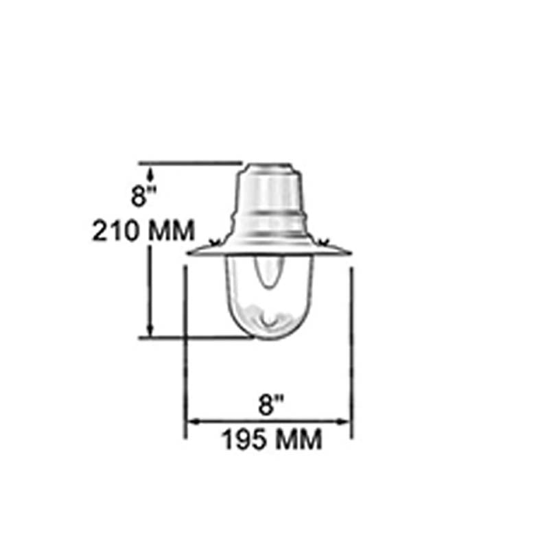 Traditional tear drop lantern in aluminium 0.21m (TD303)